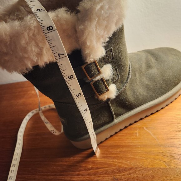Koolaburra by UGG Green Fur Lined Winter Boots Women (8) - Picture 11 of 12